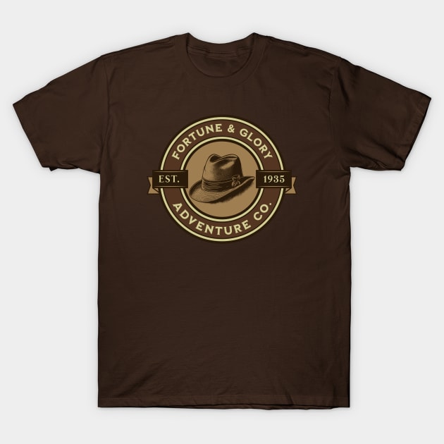 Fortune and Glory Adventure Co - Camping, Hiking, Adventure T-Shirt by Fenay-Designs